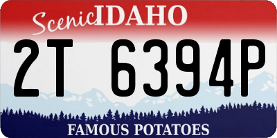 ID license plate 2T6394P