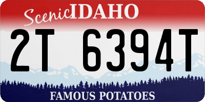 ID license plate 2T6394T