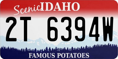 ID license plate 2T6394W