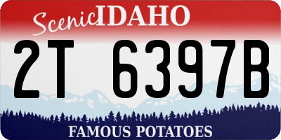 ID license plate 2T6397B