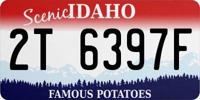 ID license plate 2T6397F