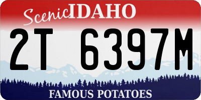 ID license plate 2T6397M