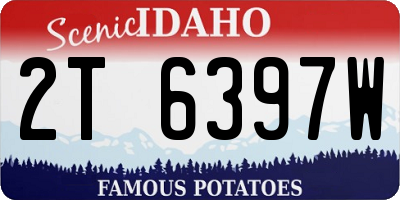 ID license plate 2T6397W