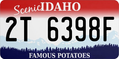 ID license plate 2T6398F