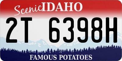 ID license plate 2T6398H