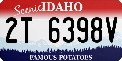ID license plate 2T6398V