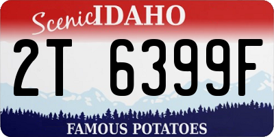 ID license plate 2T6399F