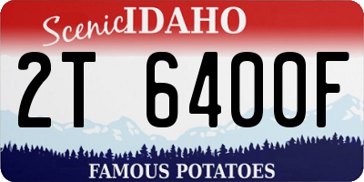 ID license plate 2T6400F
