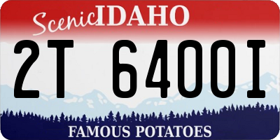 ID license plate 2T6400I