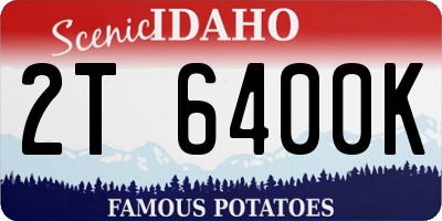ID license plate 2T6400K