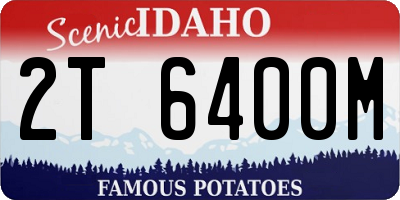 ID license plate 2T6400M