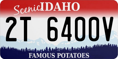ID license plate 2T6400V