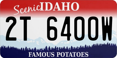 ID license plate 2T6400W