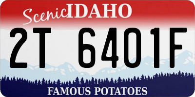 ID license plate 2T6401F