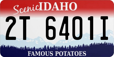 ID license plate 2T6401I