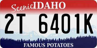 ID license plate 2T6401K