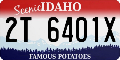 ID license plate 2T6401X