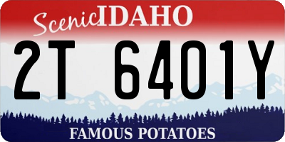 ID license plate 2T6401Y