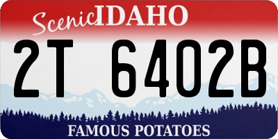 ID license plate 2T6402B