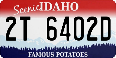 ID license plate 2T6402D