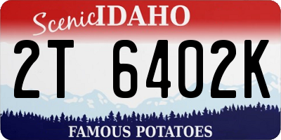 ID license plate 2T6402K