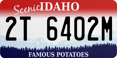 ID license plate 2T6402M