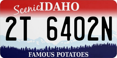 ID license plate 2T6402N