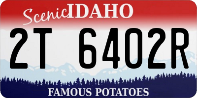 ID license plate 2T6402R