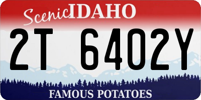 ID license plate 2T6402Y