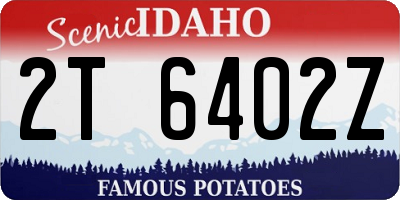 ID license plate 2T6402Z