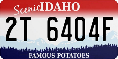 ID license plate 2T6404F