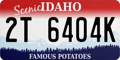 ID license plate 2T6404K