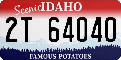 ID license plate 2T6404O