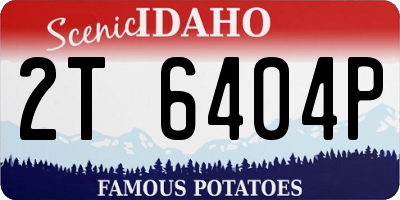ID license plate 2T6404P