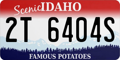 ID license plate 2T6404S