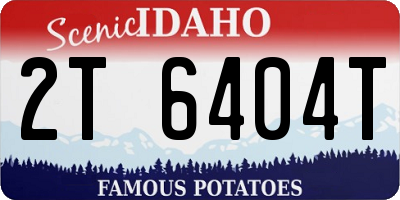 ID license plate 2T6404T
