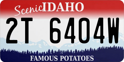 ID license plate 2T6404W