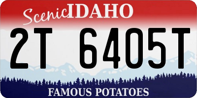ID license plate 2T6405T