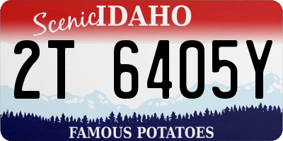 ID license plate 2T6405Y