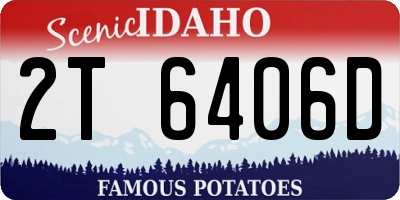 ID license plate 2T6406D