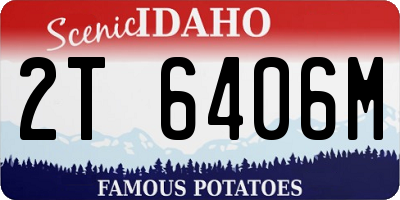 ID license plate 2T6406M
