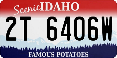 ID license plate 2T6406W