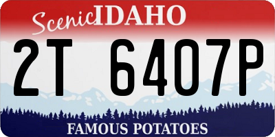 ID license plate 2T6407P