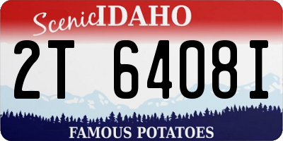 ID license plate 2T6408I