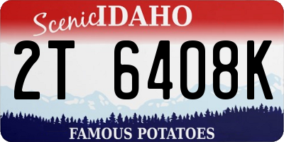ID license plate 2T6408K
