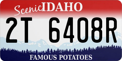 ID license plate 2T6408R