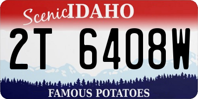 ID license plate 2T6408W