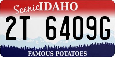 ID license plate 2T6409G