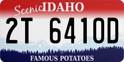ID license plate 2T6410D