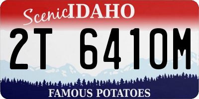 ID license plate 2T6410M